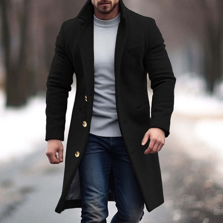 Raimund | Eleganter langer Wollmantel