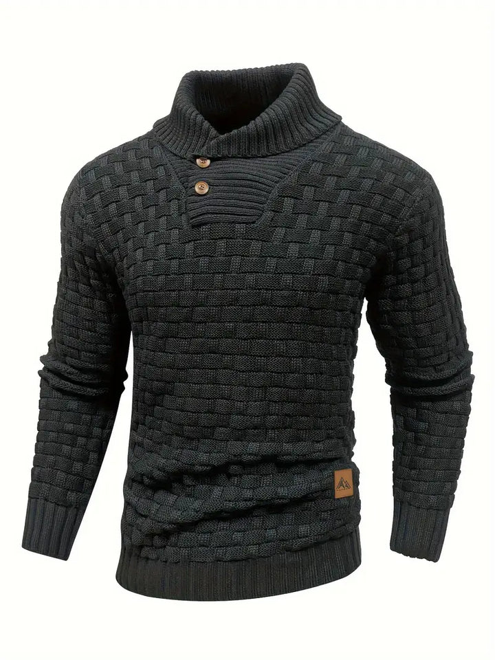 Immanuel | Grobstrick-Pullover mit Knopfleiste
