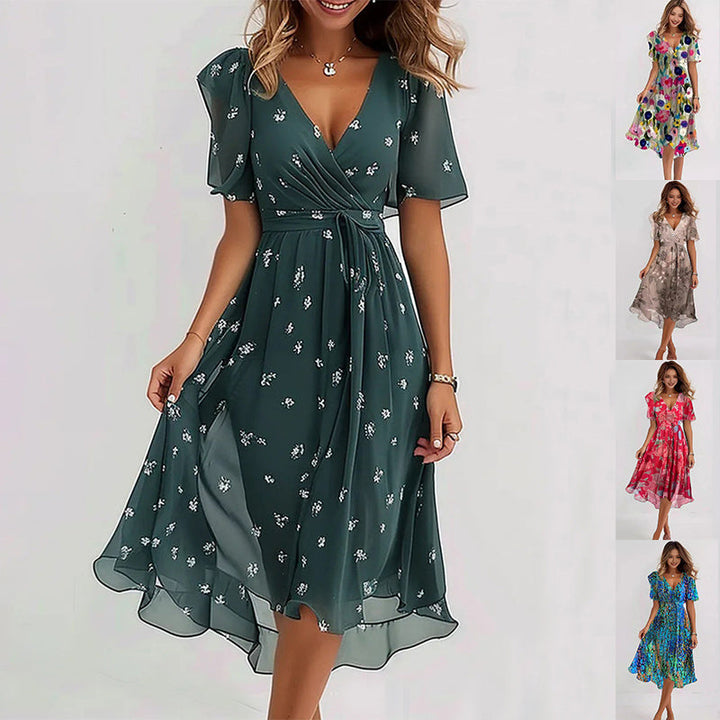 Nina | Elegantes Kurzen Ärmeln Kleid