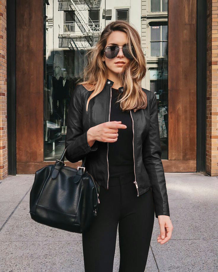 Sophie |  Floriluxe Slim Fit Eco-Lederjacke