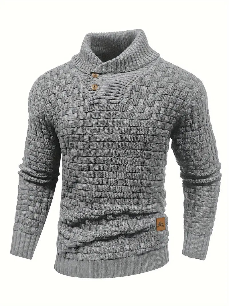 Immanuel | Grobstrick-Pullover mit Knopfleiste