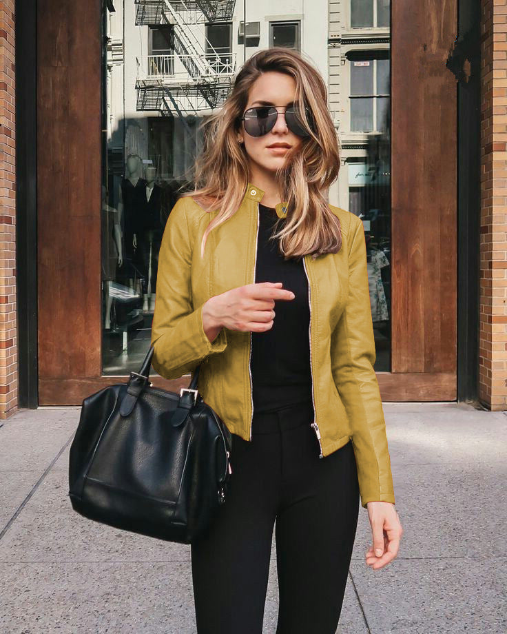 Sophie |  Floriluxe Slim Fit Eco-Lederjacke