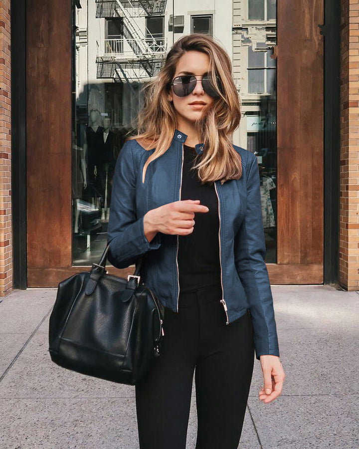 Sophie |  Floriluxe Slim Fit Eco-Lederjacke
