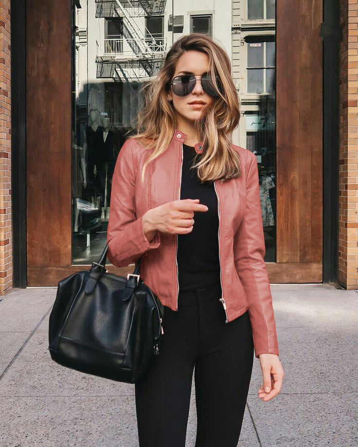 Sophie |  Floriluxe Slim Fit Eco-Lederjacke