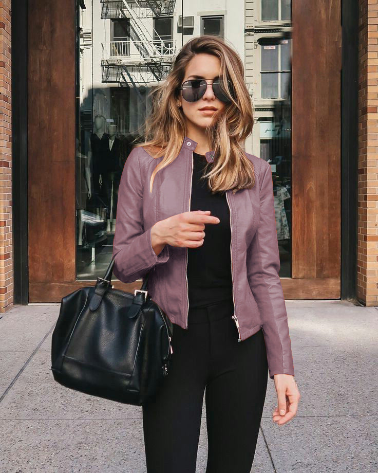 Sophie |  Floriluxe Slim Fit Eco-Lederjacke