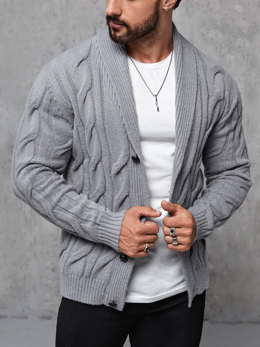 Harald | Grobstrick-Strickjacke