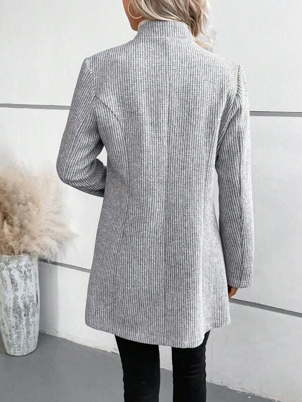 Agathe | Blazer mit Rippstrick und einem Knopf
