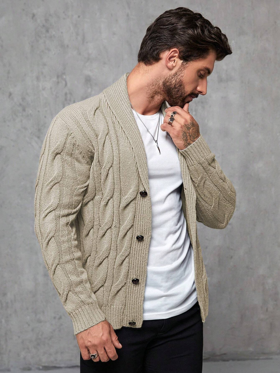Harald | Grobstrick-Strickjacke