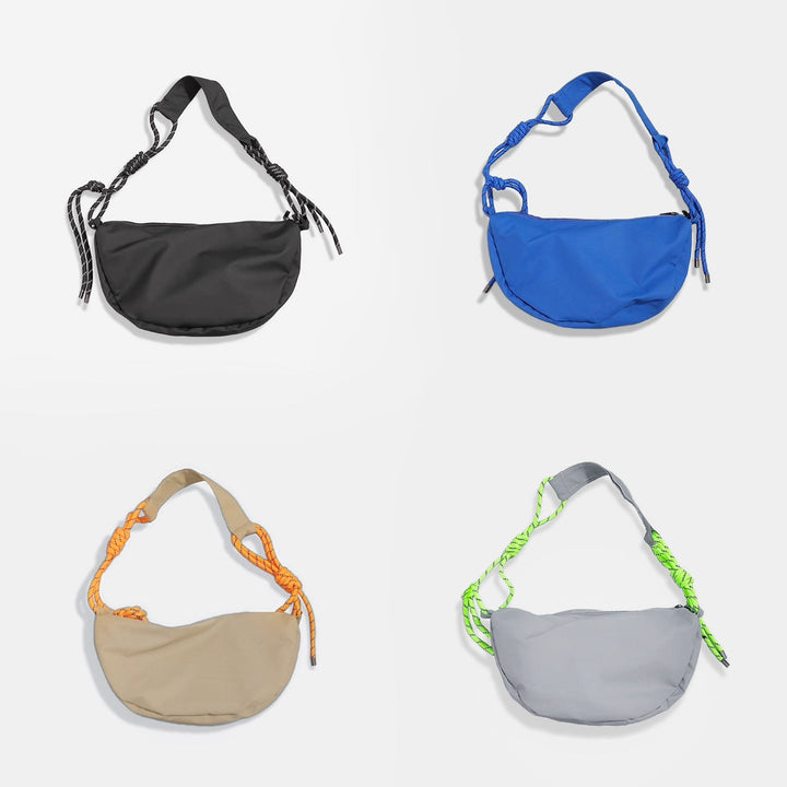 Lässige geknotete Nylon Crossbody Tasche