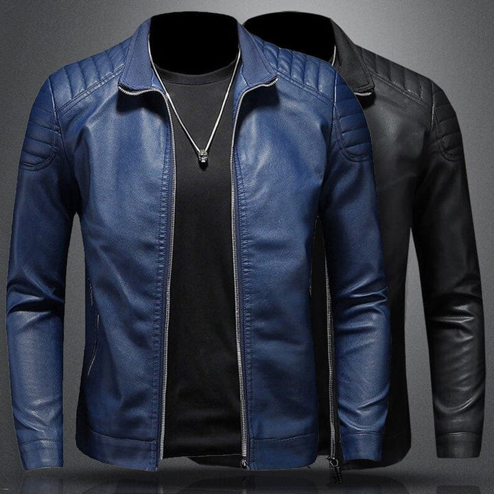 Cord | Leder-Bomberjacke