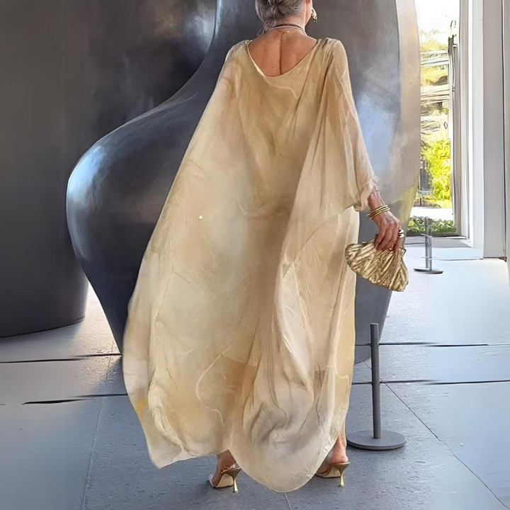 Anke | Elegantes Seiden Chiffon Kleid