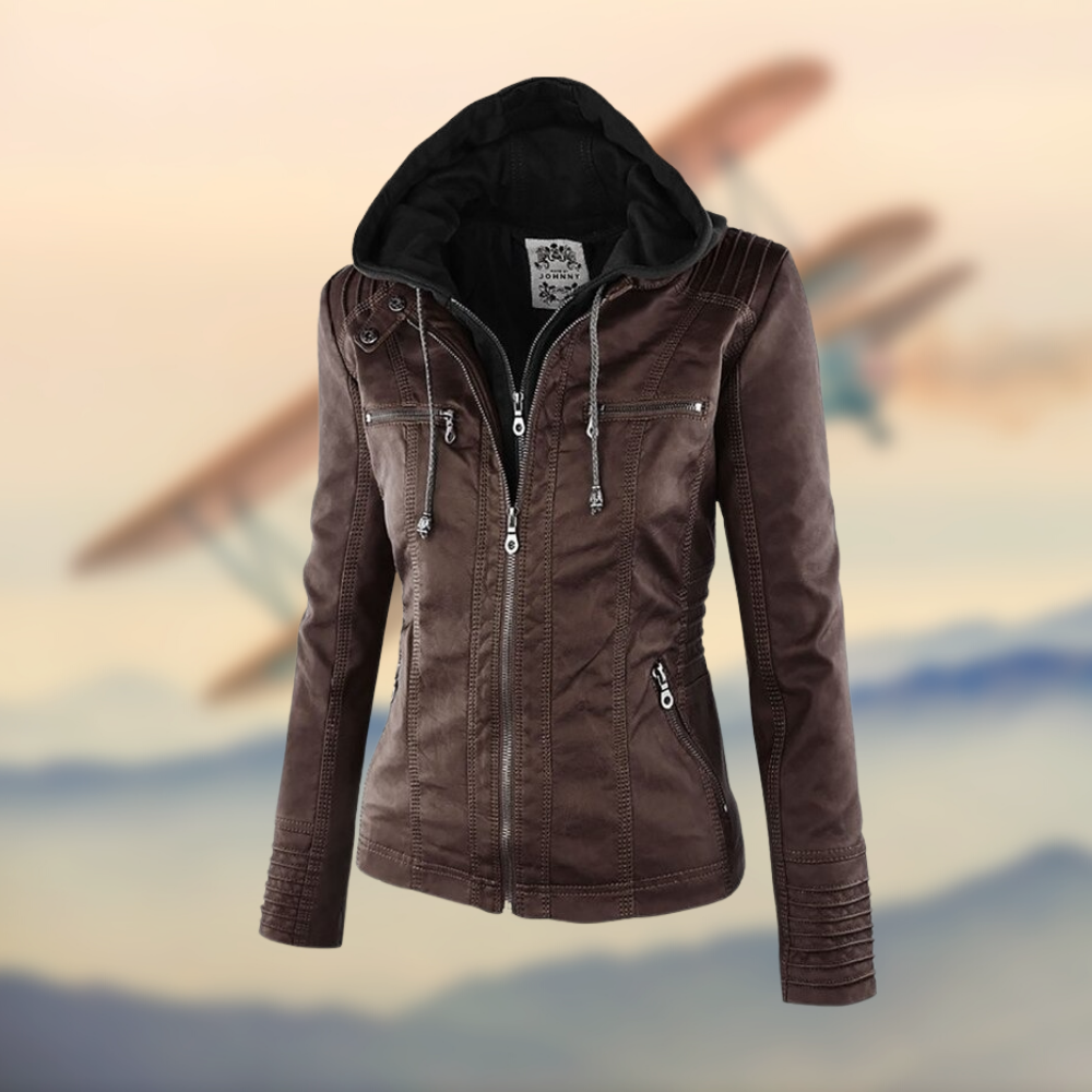 Xaveria | Vintage-inspirierte Lederjacke