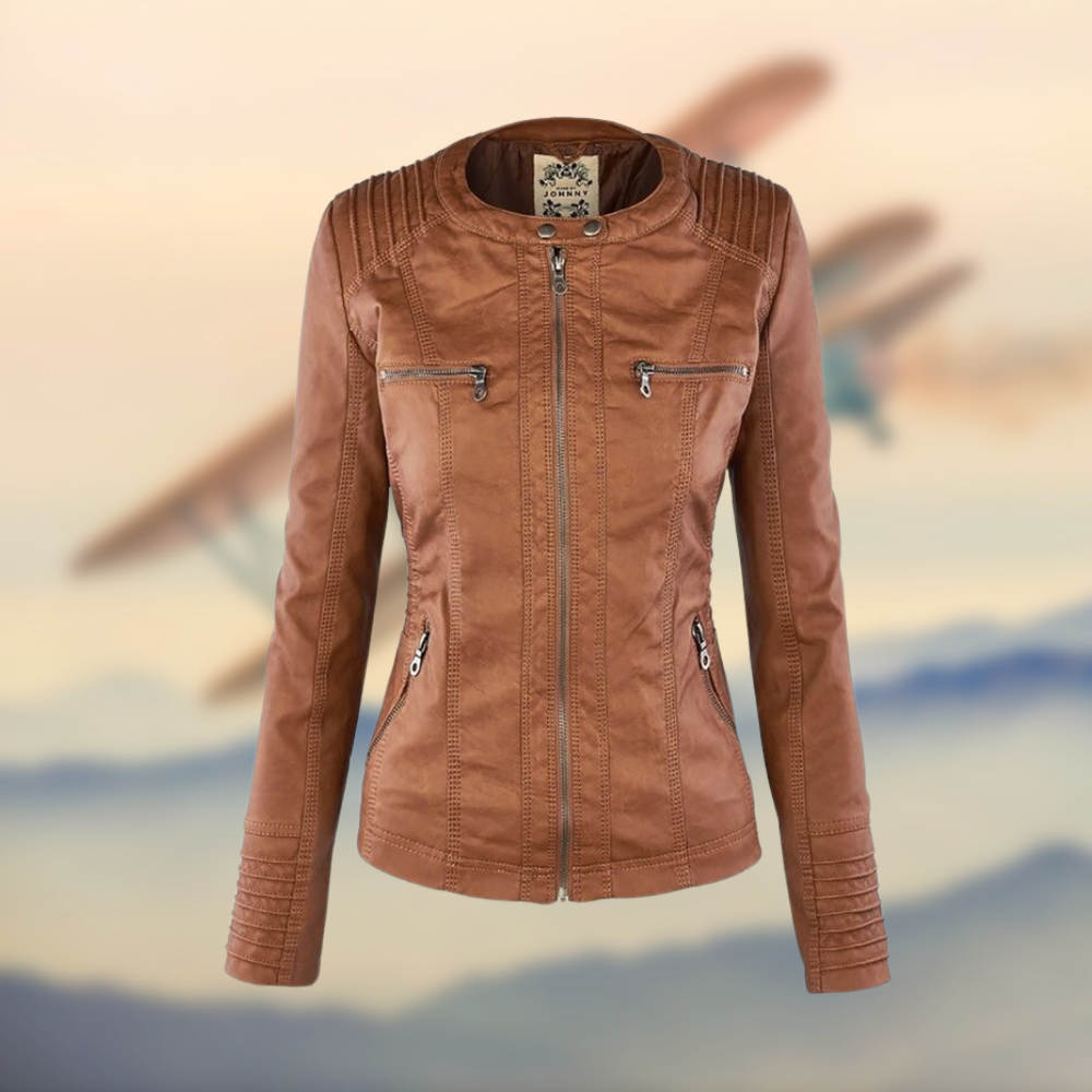 Xaveria | Vintage-inspirierte Lederjacke
