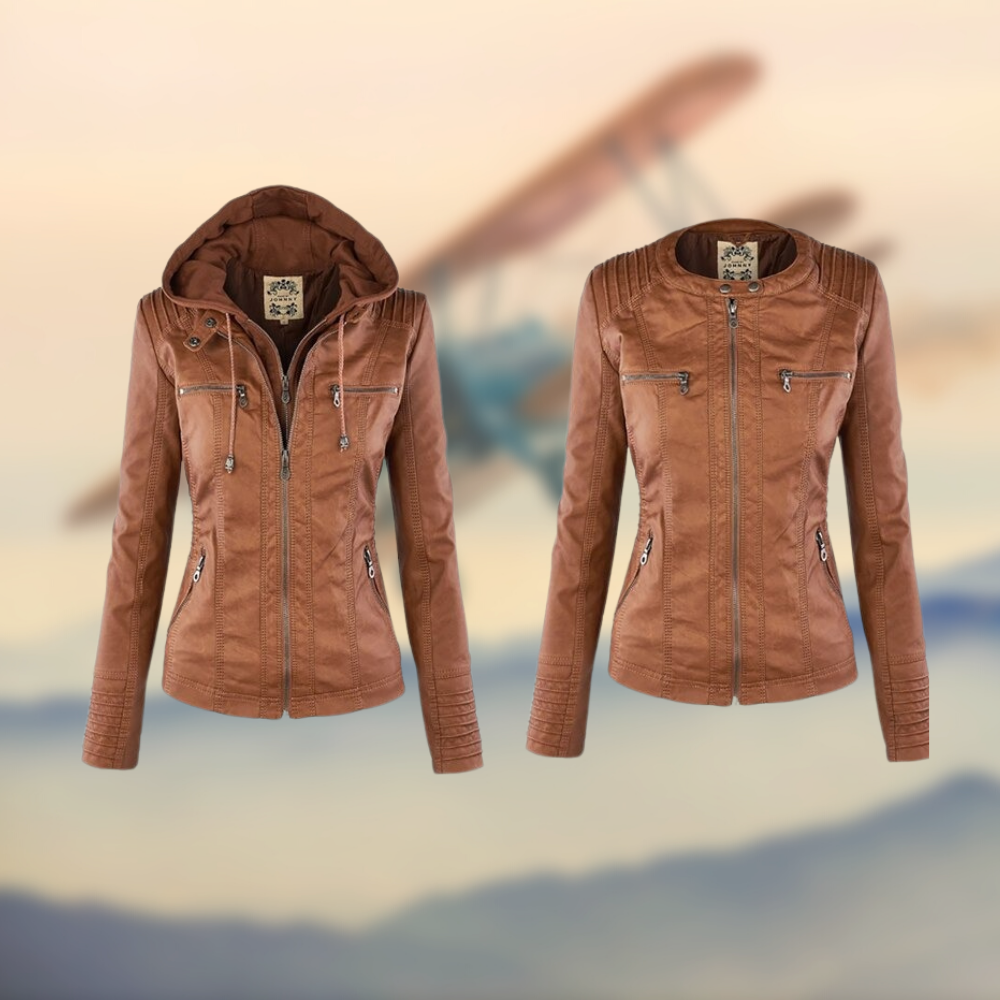 Xaveria | Vintage-inspirierte Lederjacke