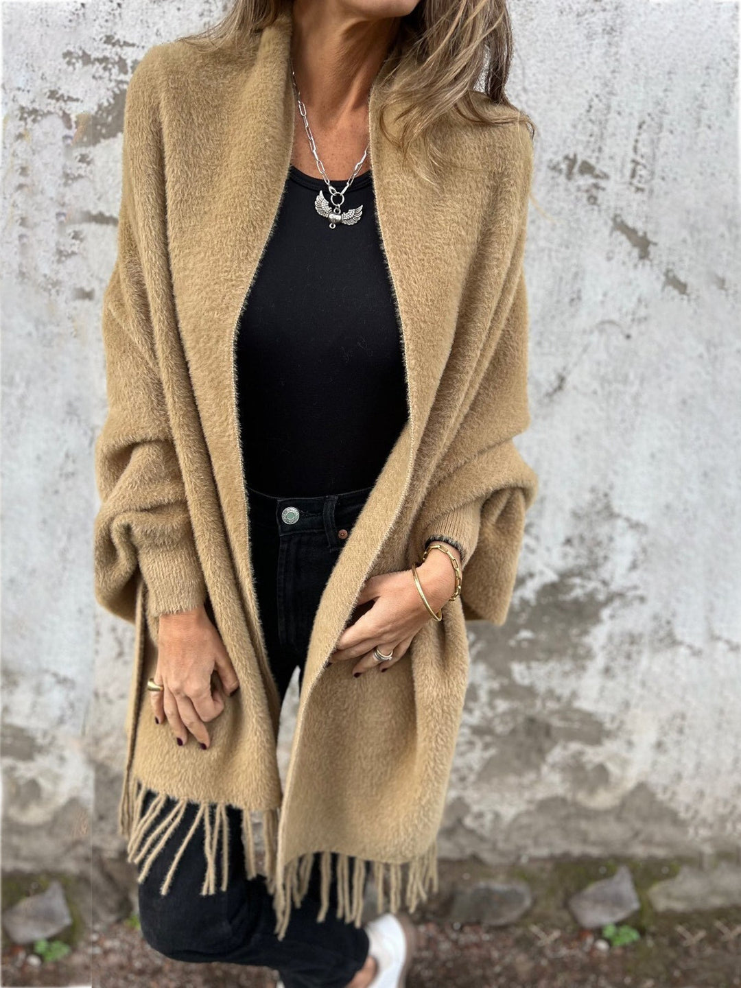 Katja | Langärmelige Strickjacke