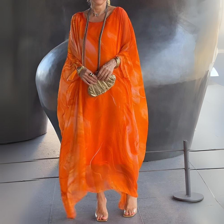 Anke | Elegantes Seiden Chiffon Kleid