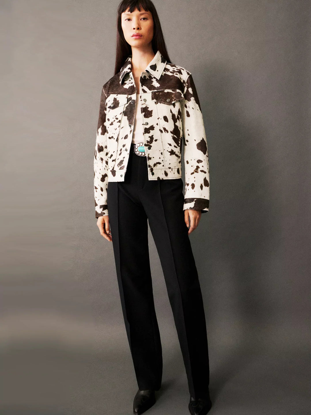 Janine | Elegante Jacke im Milchkuh-Stil