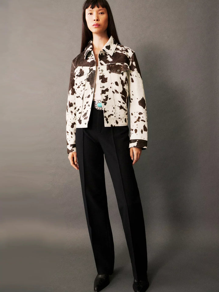 Janine | Elegante Jacke im Milchkuh-Stil