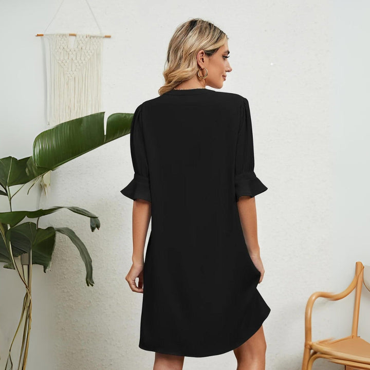 Ester | Bequemes Kleid mit V-Ausschnitt
