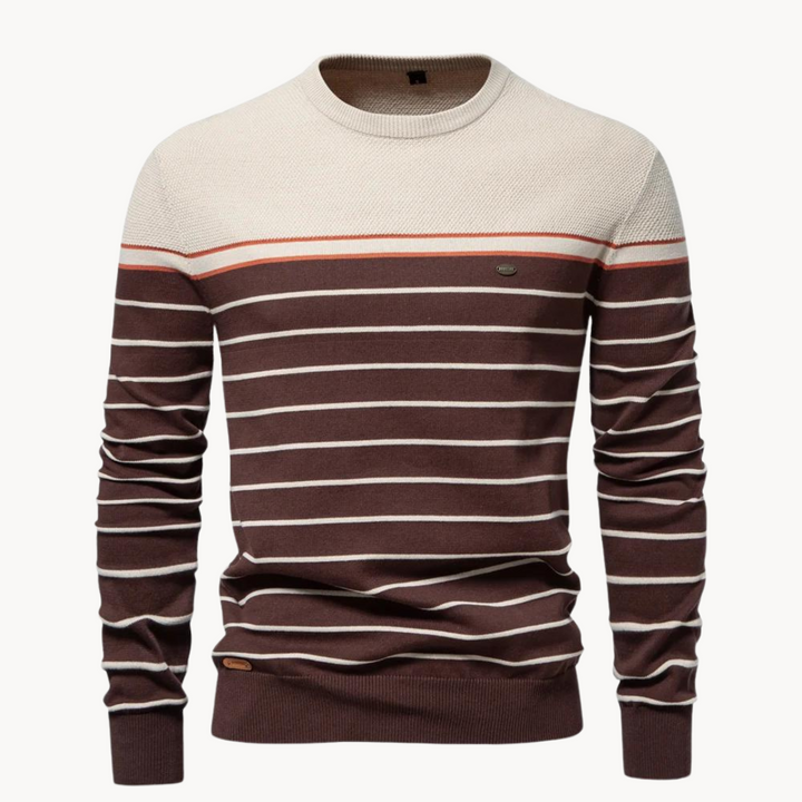 Egon | Klassischer gestreifter Pullover