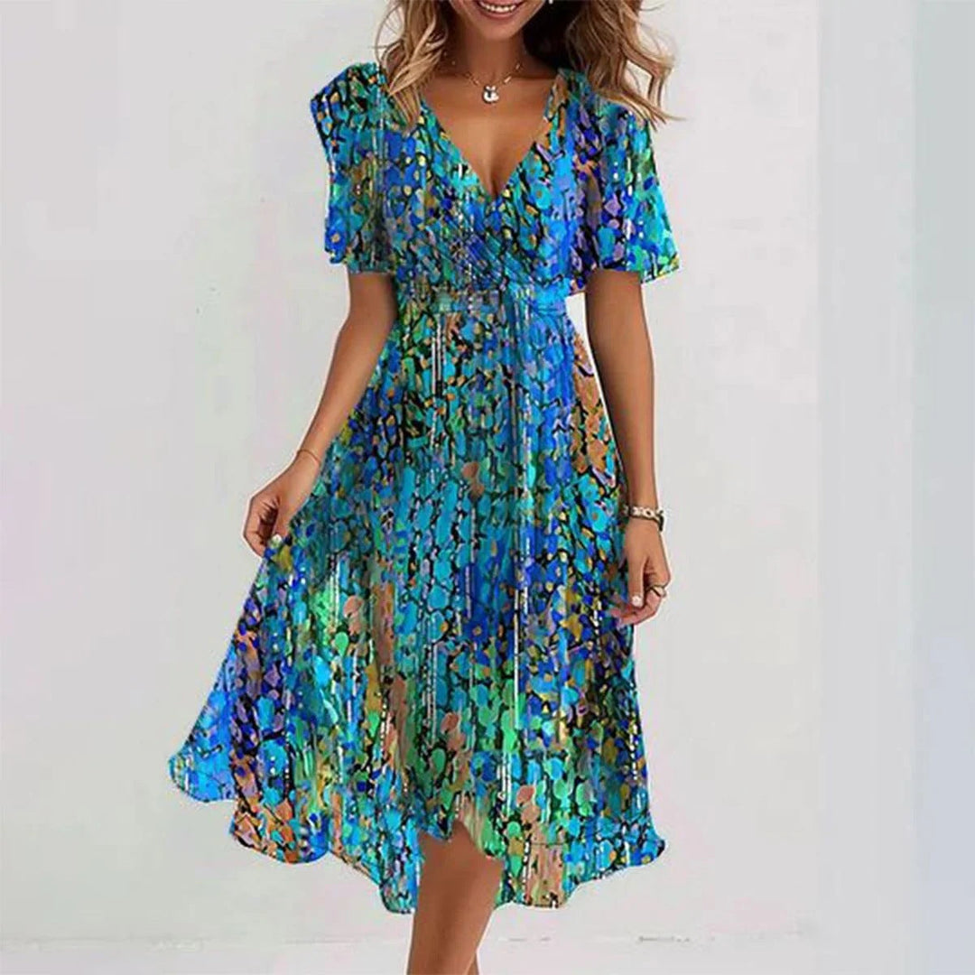 Nina | Elegantes Kurzen Ärmeln Kleid