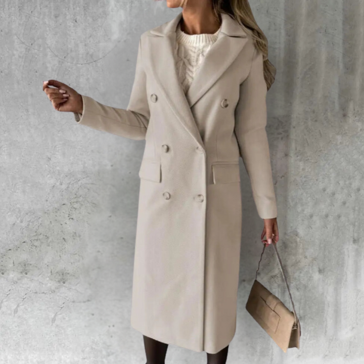 Selene | Glatter langer Mantel