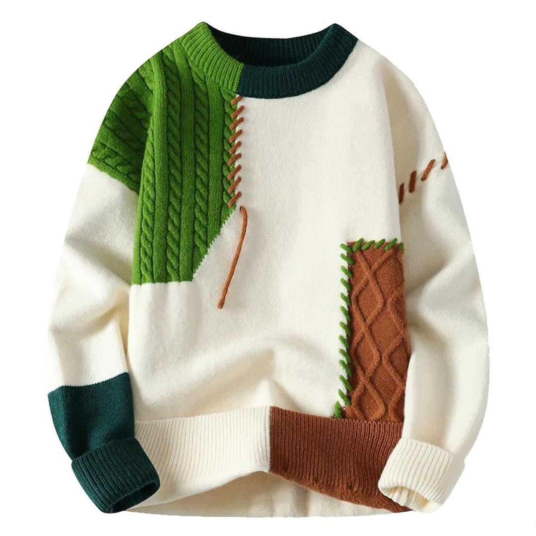 Sandro | Gemütlicher Patchwork-Pullover
