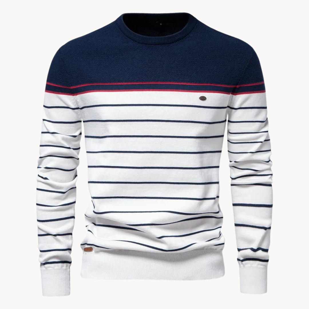 Egon | Klassischer gestreifter Pullover