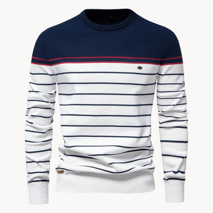 Egon | Klassischer gestreifter Pullover