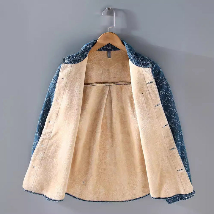 Friedhelm | Jeansjacke mit Muster