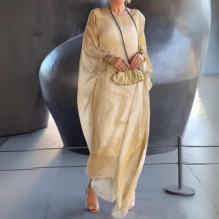 Anke | Elegantes Seiden Chiffon Kleid