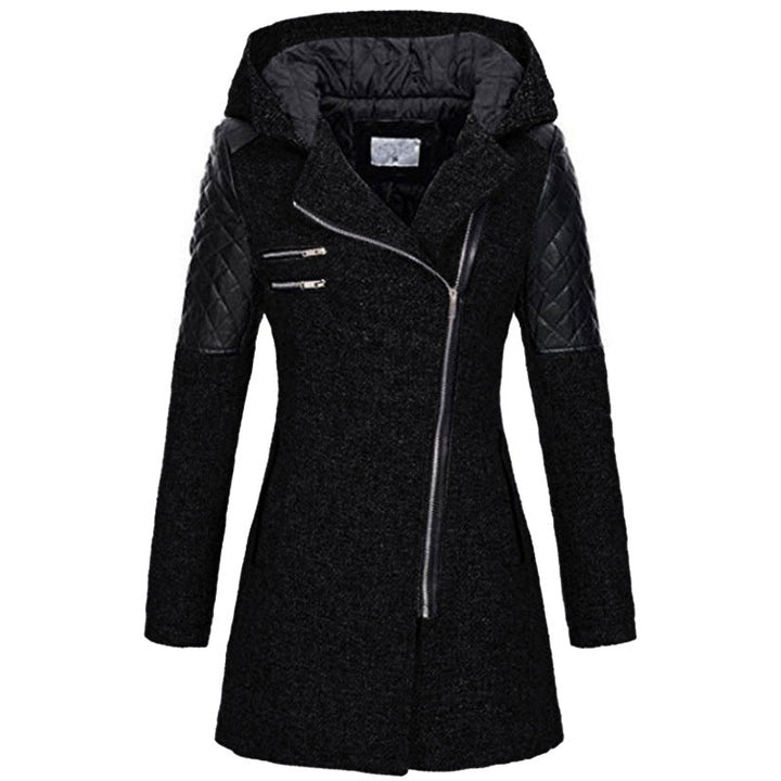 Gudrun | Stylische Wolljacke mit Lederakzenten