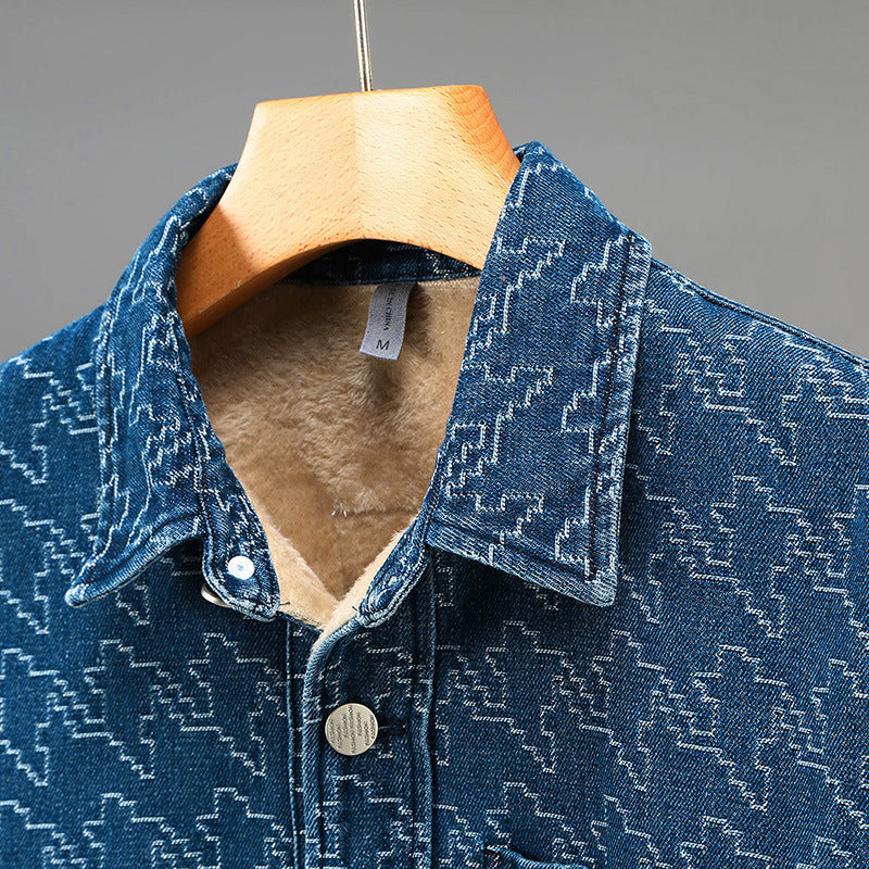 Friedhelm | Jeansjacke mit Muster