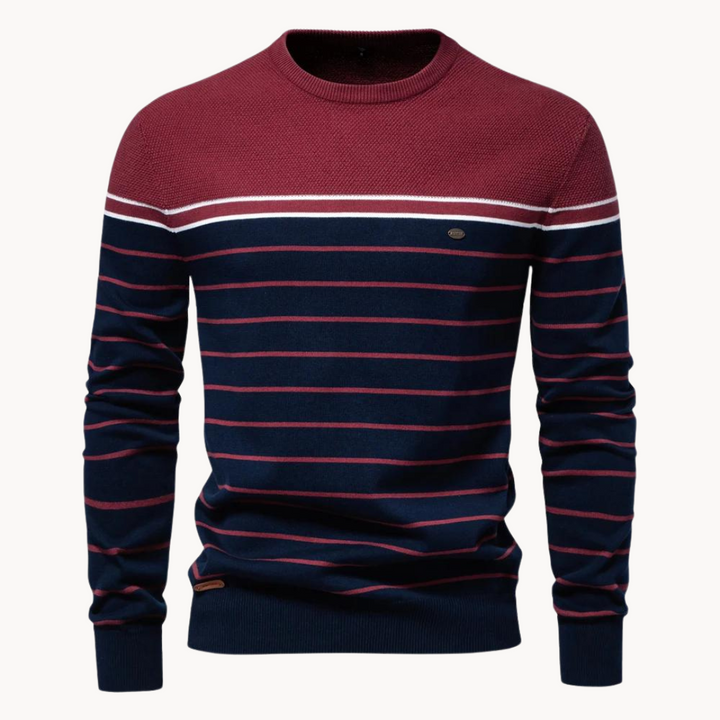 Egon | Klassischer gestreifter Pullover