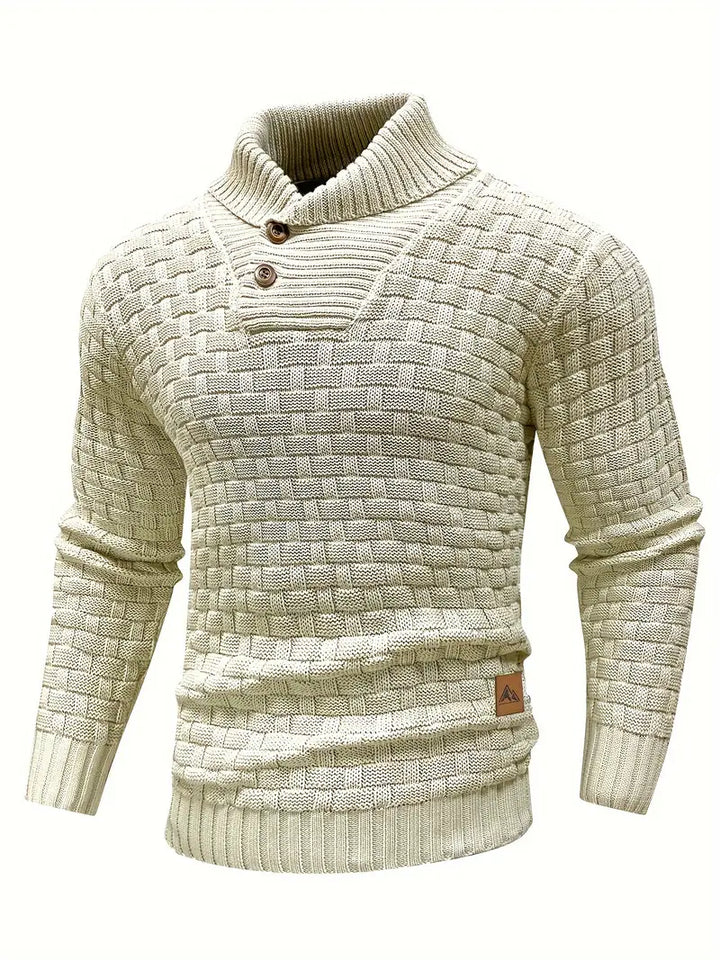 Immanuel | Grobstrick-Pullover mit Knopfleiste
