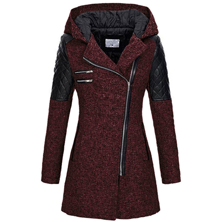 Gudrun | Stylische Wolljacke mit Lederakzenten