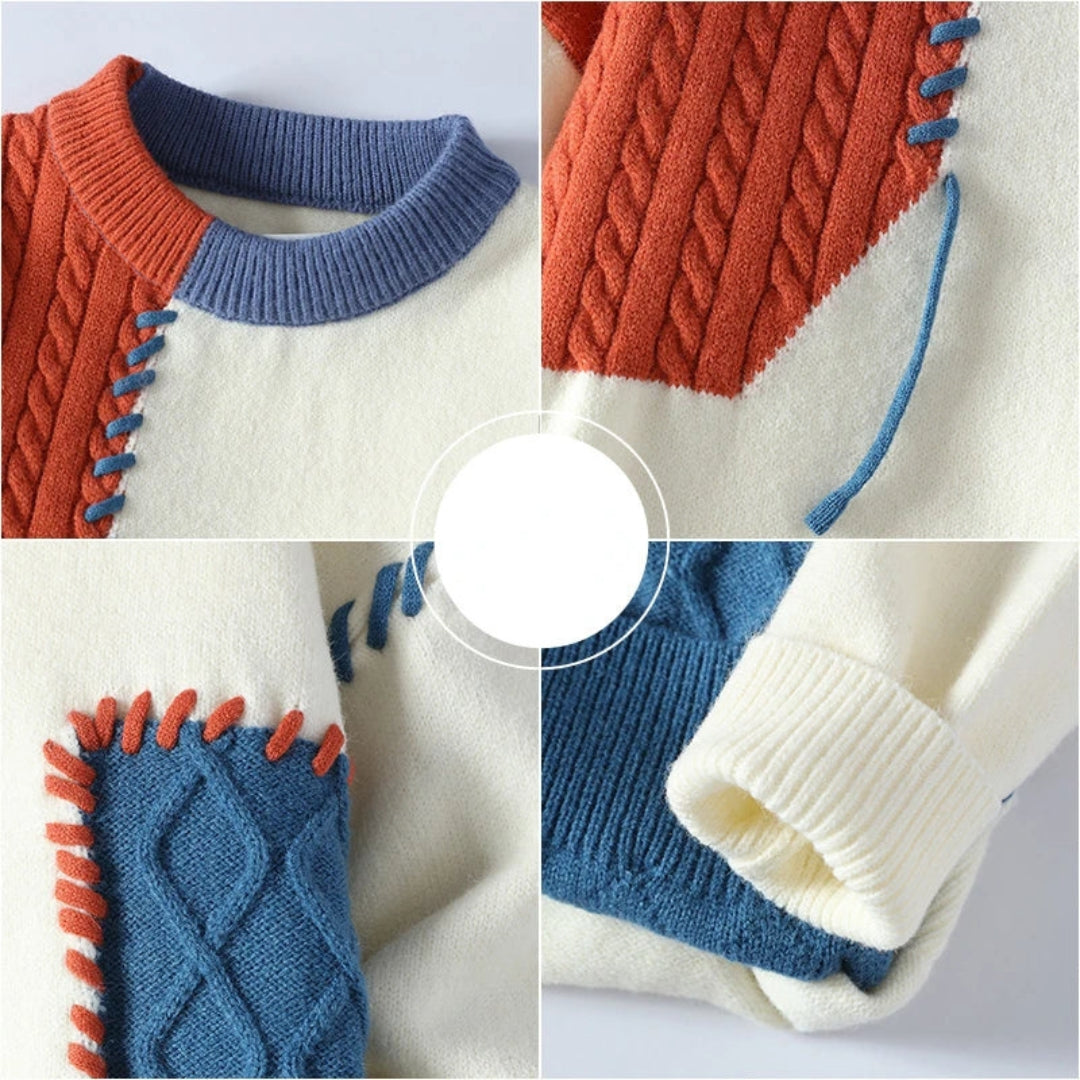 Sandro | Gemütlicher Patchwork-Pullover