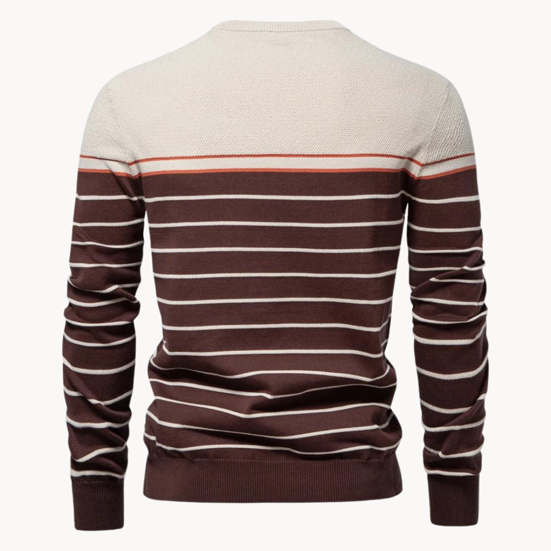 Egon | Klassischer gestreifter Pullover