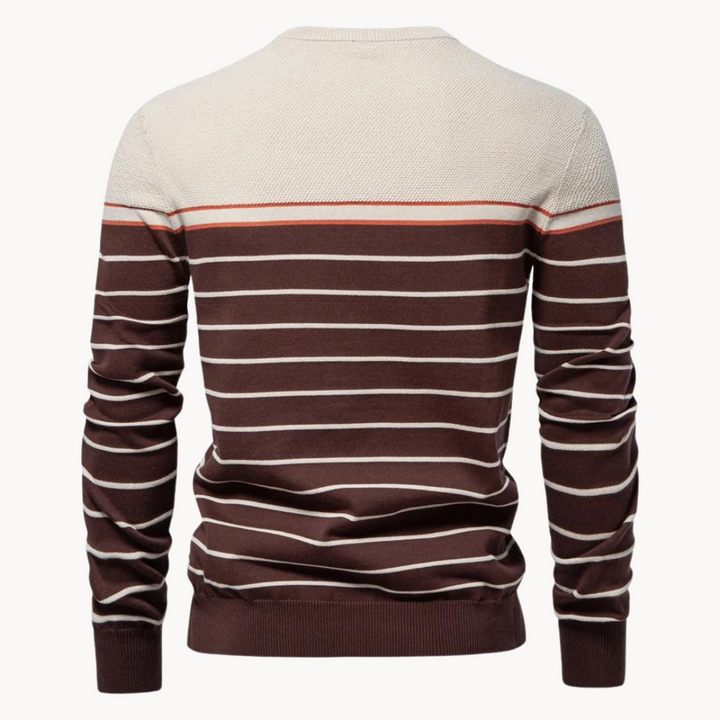 Egon | Klassischer gestreifter Pullover