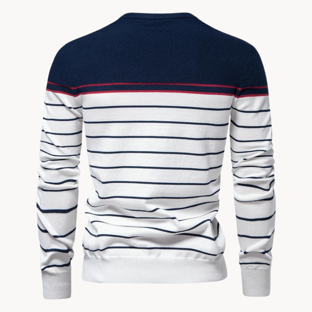 Egon | Klassischer gestreifter Pullover