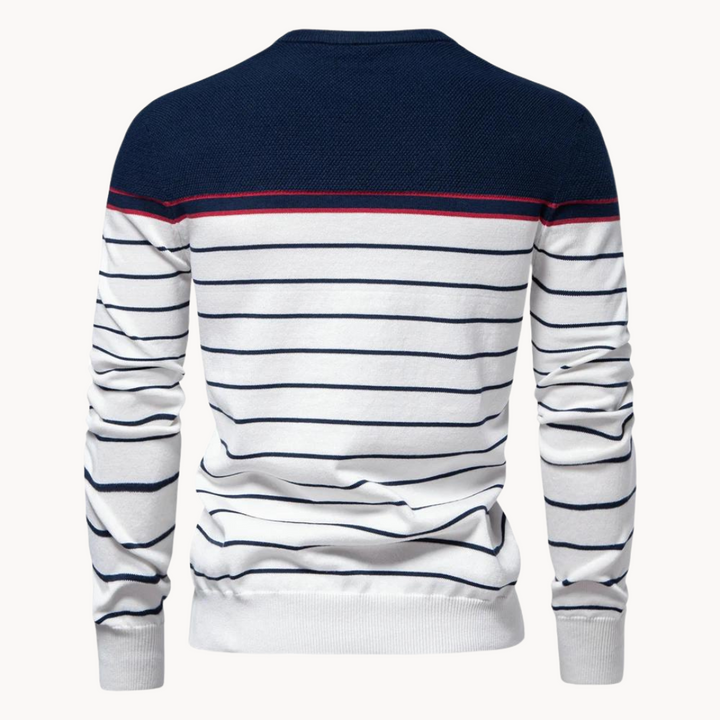 Egon | Klassischer gestreifter Pullover