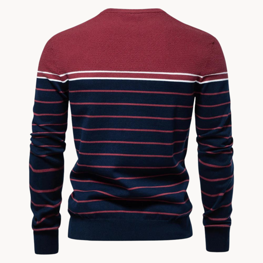 Egon | Klassischer gestreifter Pullover