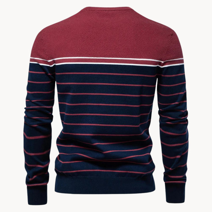 Egon | Klassischer gestreifter Pullover