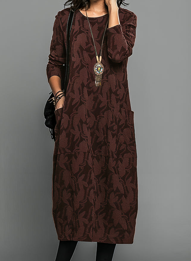 Anja | Elegantes Midi-Kleid in Waldgrün