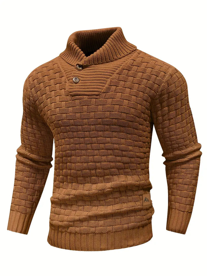 Immanuel | Grobstrick-Pullover mit Knopfleiste