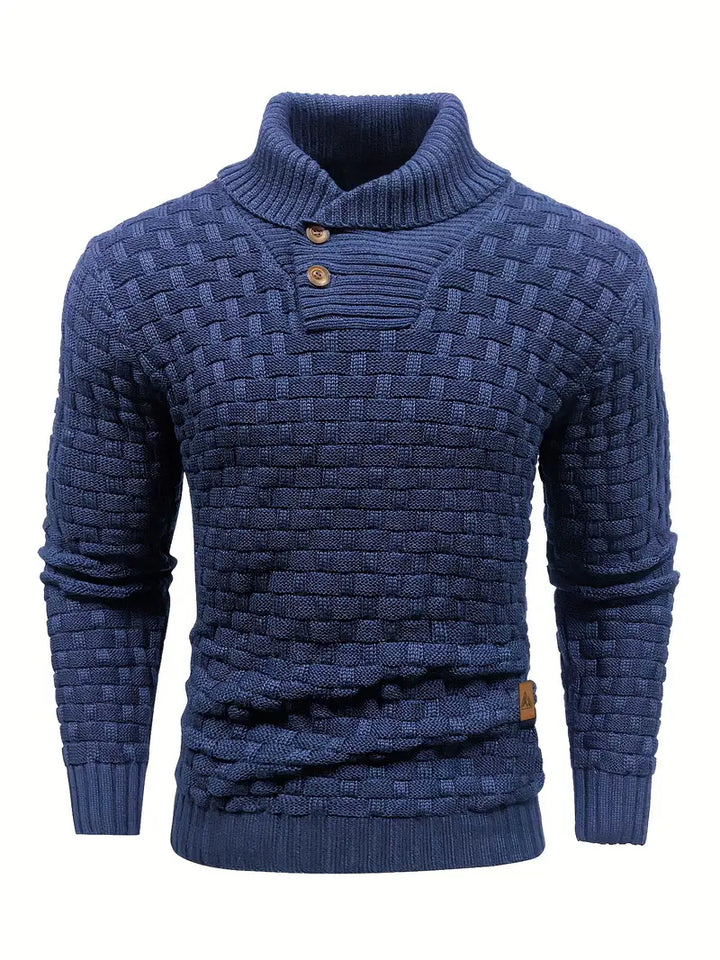 Immanuel | Grobstrick-Pullover mit Knopfleiste