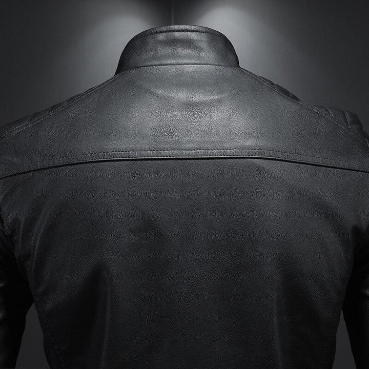 Cord | Leder-Bomberjacke