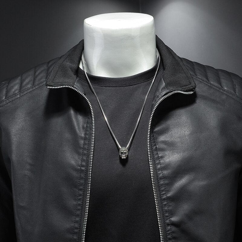 Cord | Leder-Bomberjacke
