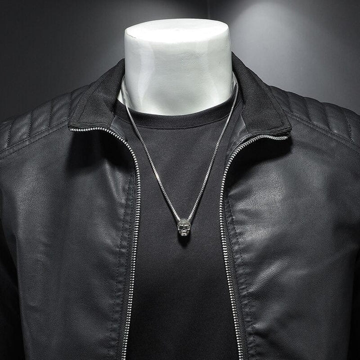 Cord | Leder-Bomberjacke