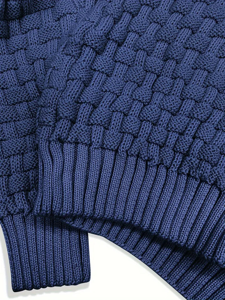 Immanuel | Grobstrick-Pullover mit Knopfleiste